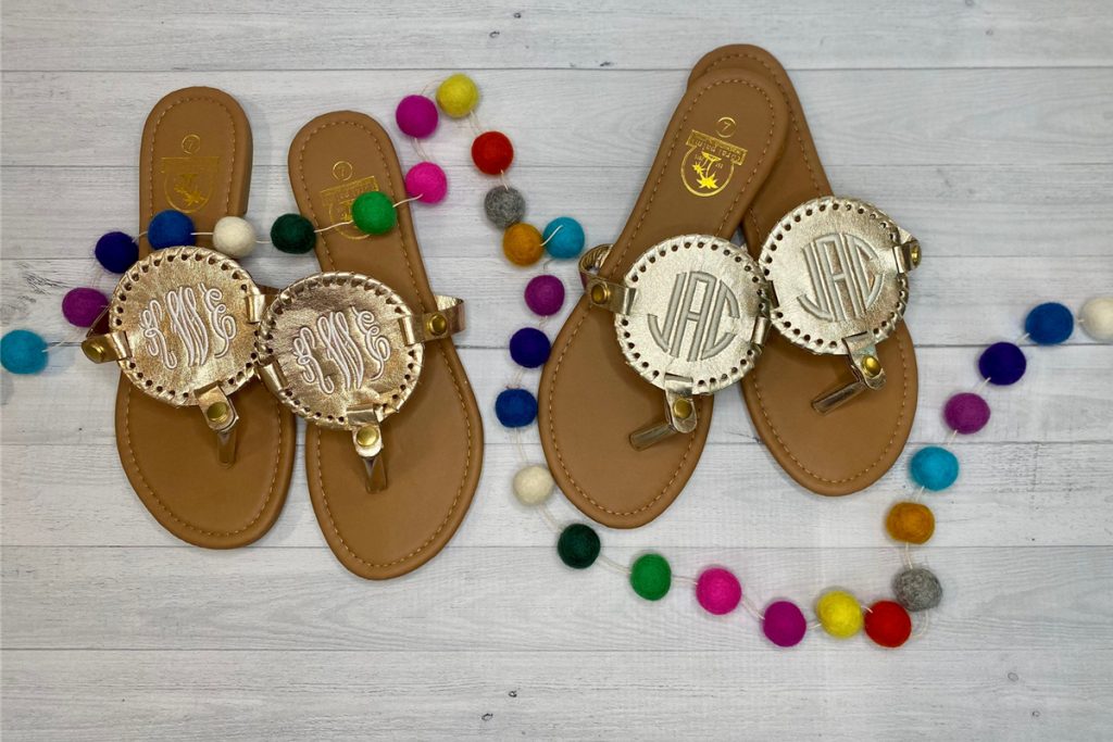 Monogrammed Medallion Sandals: A Great Way To Show Your Personality.