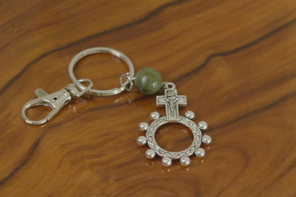 The Connemara Marble Rosary Keychain, A Must Have For Your Catholic